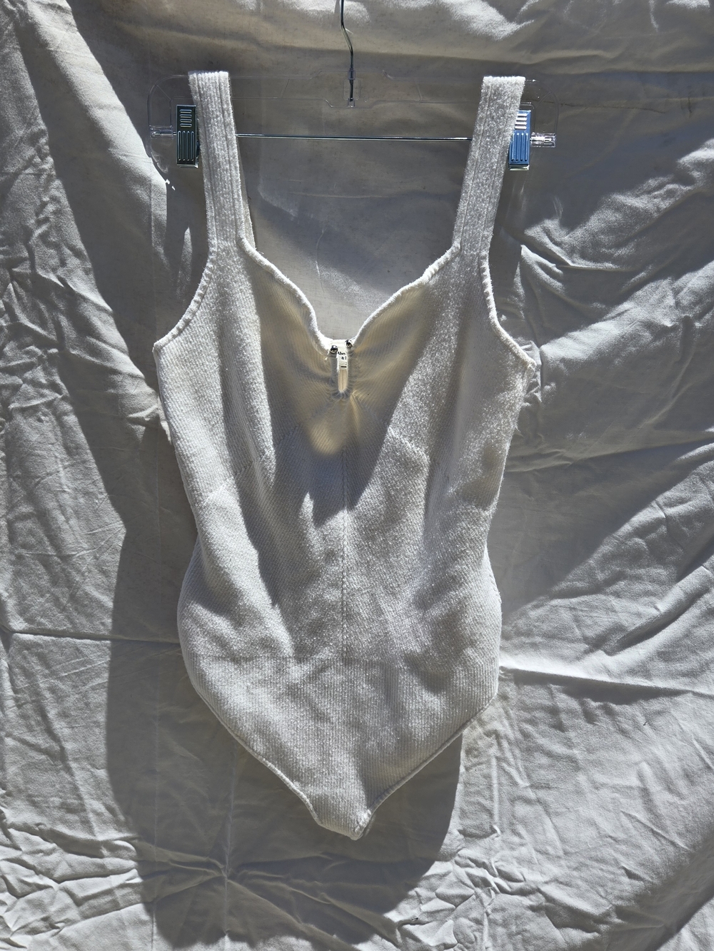 Abercrombie & Fitch White Ribbed Body Suit - Picture 2 of 4